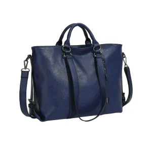 Women Handbag Satchel Tote Crossbody Bag Shoulder Sling Bag for Work and Travel Dark Blue