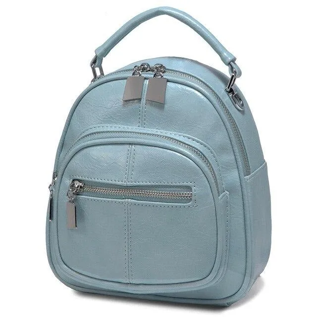 Women Mini Backpack Fashion Backpack Shoulder Bag for Teenage Girl Children Ladies Solid Color School Backpack Travel Bag