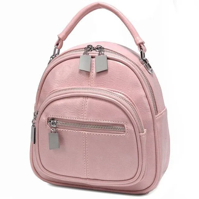 Women Mini Backpack Fashion Backpack Shoulder Bag for Teenage Girl Children Ladies Solid Color School Backpack Travel Bag