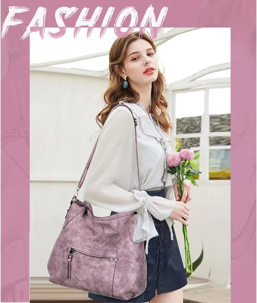 Women Shoulder Bags Marble Textured Leather Tote Bag Vintage Handbags Purse Hobo Handbag Satchel Crossbody Bag