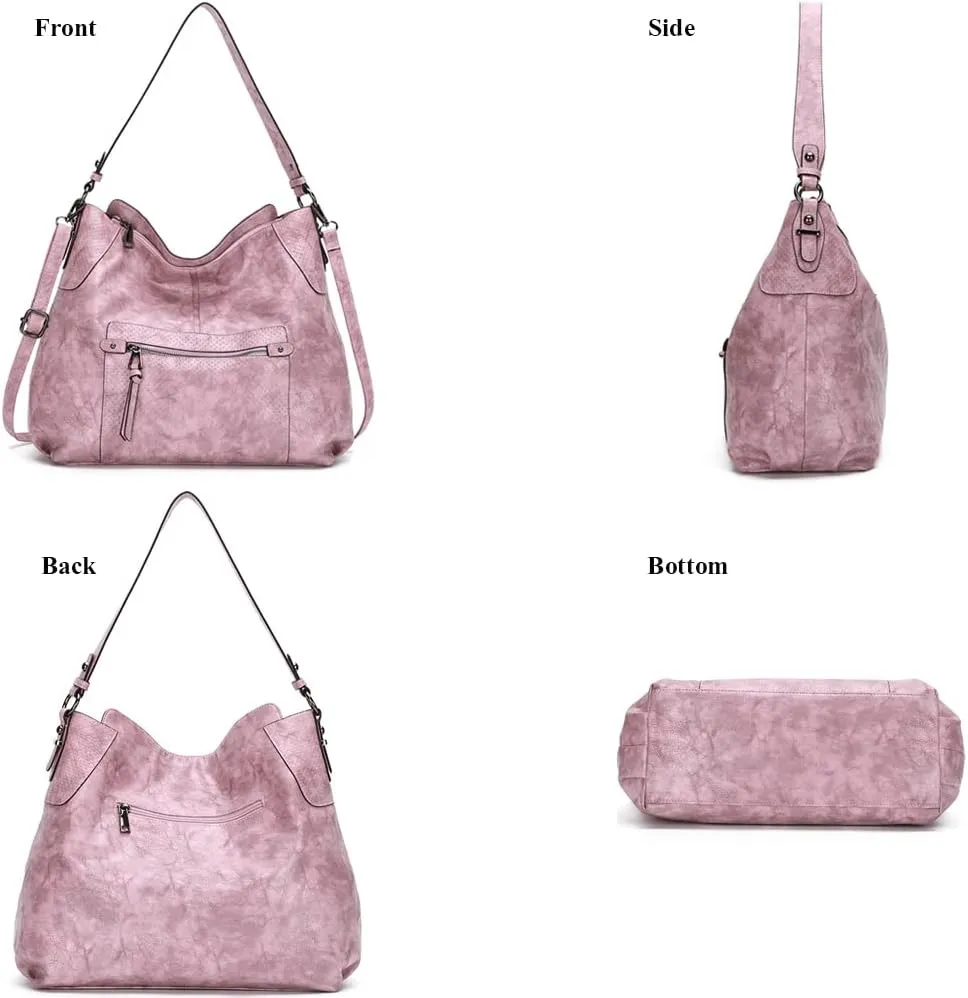 Women Shoulder Bags Marble Textured Leather Tote Bag Vintage Handbags Purse Hobo Handbag Satchel Crossbody Bag
