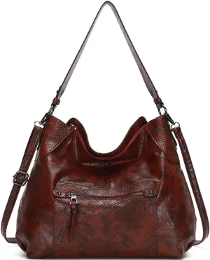 Women Shoulder Bags Marble Textured Leather Tote Bag Vintage Handbags Purse Hobo Handbag Satchel Crossbody Bag