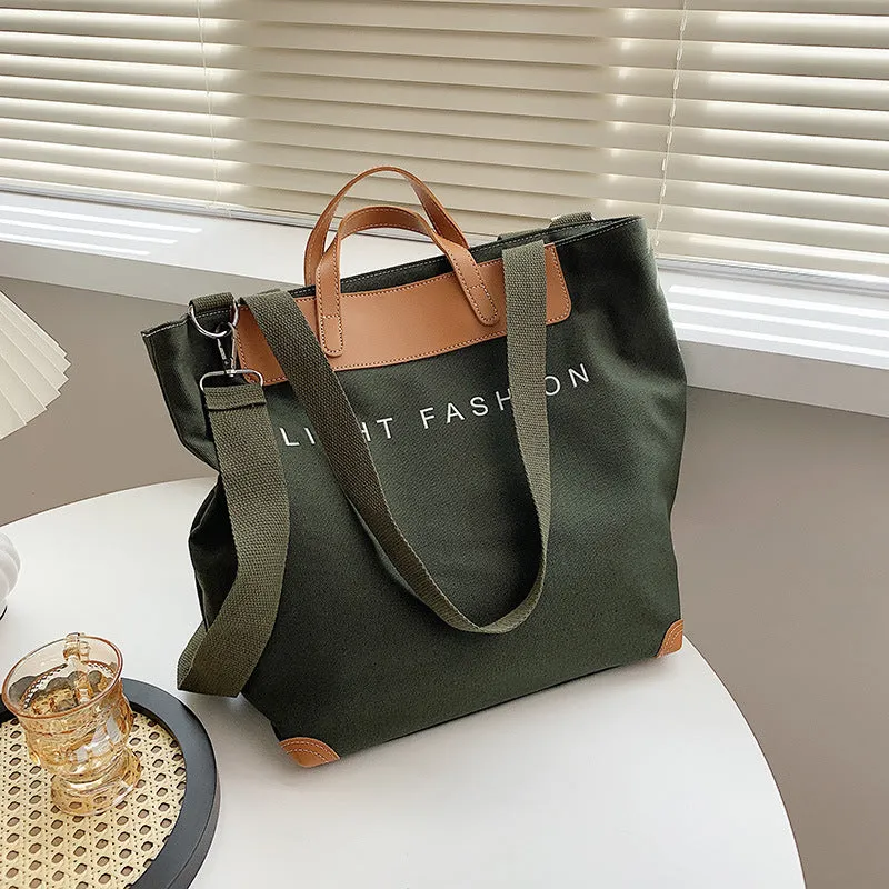 Women’s Canvas Large Capacity Shoulder Crossbody Bag in 5 Colors