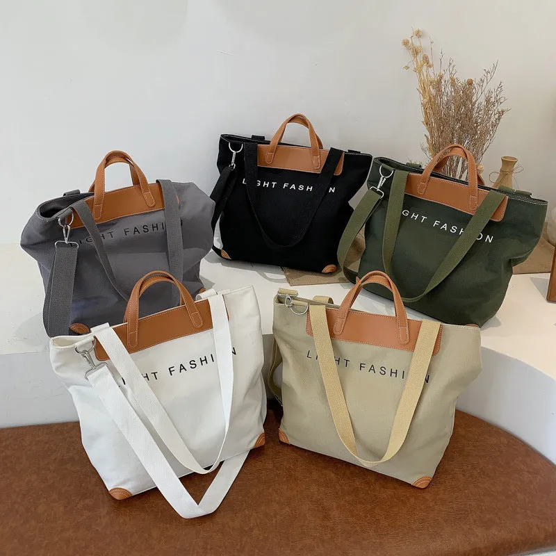 Women’s Canvas Large Capacity Shoulder Crossbody Bag in 5 Colors