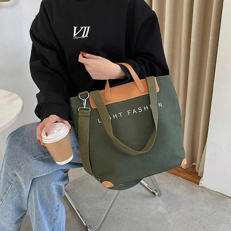 Women’s Canvas Large Capacity Shoulder Crossbody Bag in 5 Colors