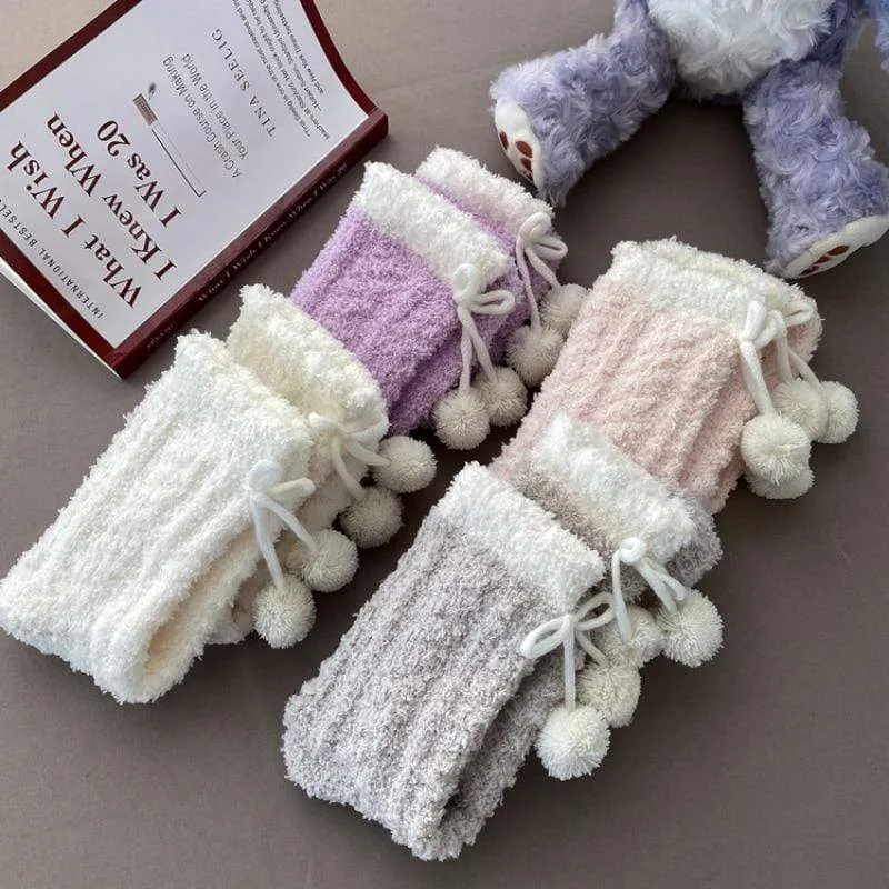 Women's Cute Bowknot Winter Stockings