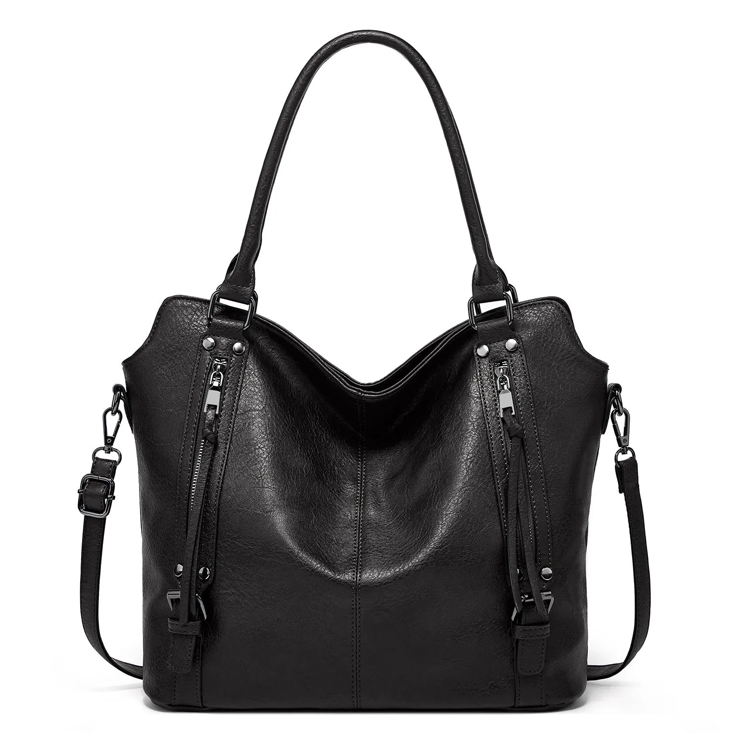 Women’s Double Zipper Large Capacity Shoulder Crossbody Bag in 5 Colors
