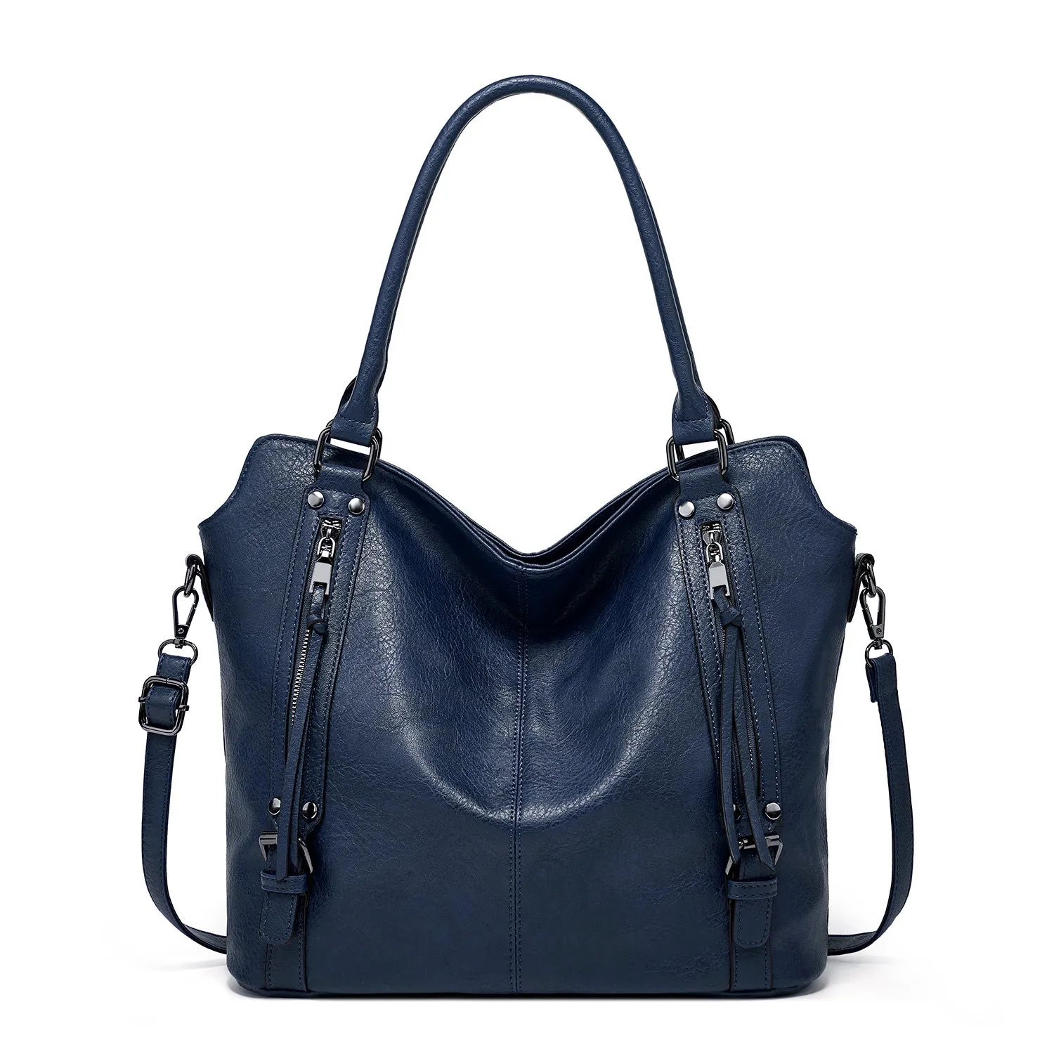 Women’s Double Zipper Large Capacity Shoulder Crossbody Bag in 5 Colors
