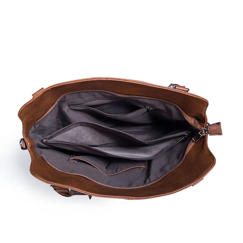 Women’s Double Zipper Large Capacity Shoulder Crossbody Bag in 5 Colors