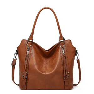 Women’s Double Zipper Large Capacity Shoulder Crossbody Bag in 5 Colors