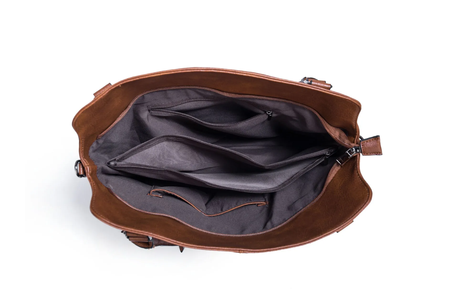 Women’s Double Zipper Large Capacity Shoulder Crossbody Bag in 5 Colors