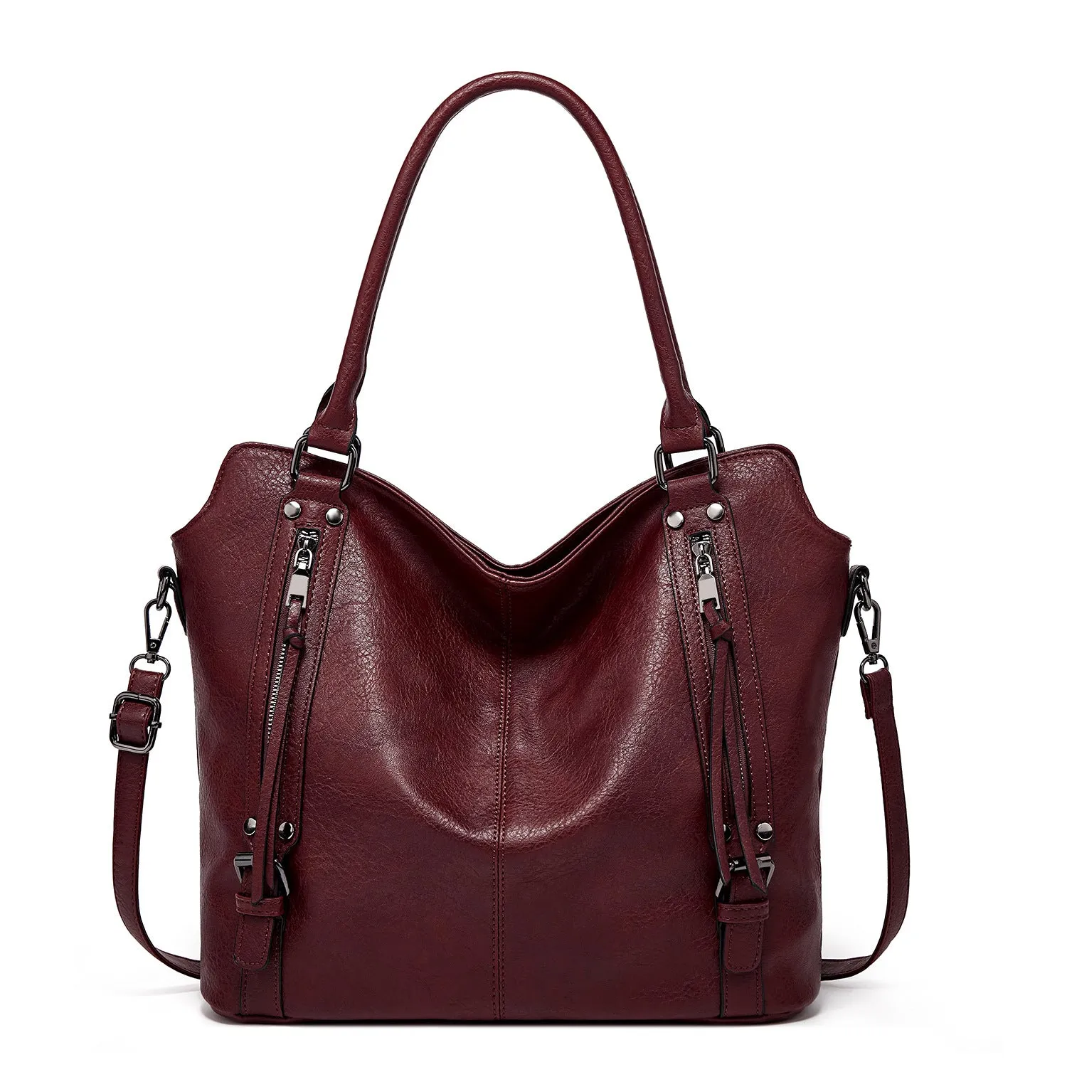 Women’s Double Zipper Large Capacity Shoulder Crossbody Bag in 5 Colors