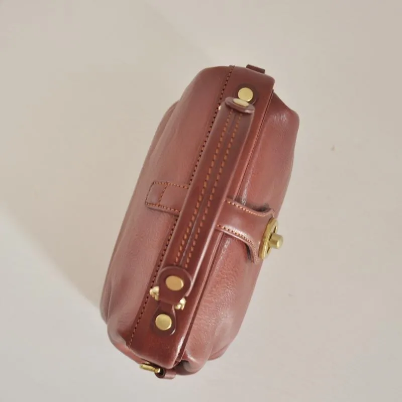 Womens Leather Doctors Bag Crossbody Purse