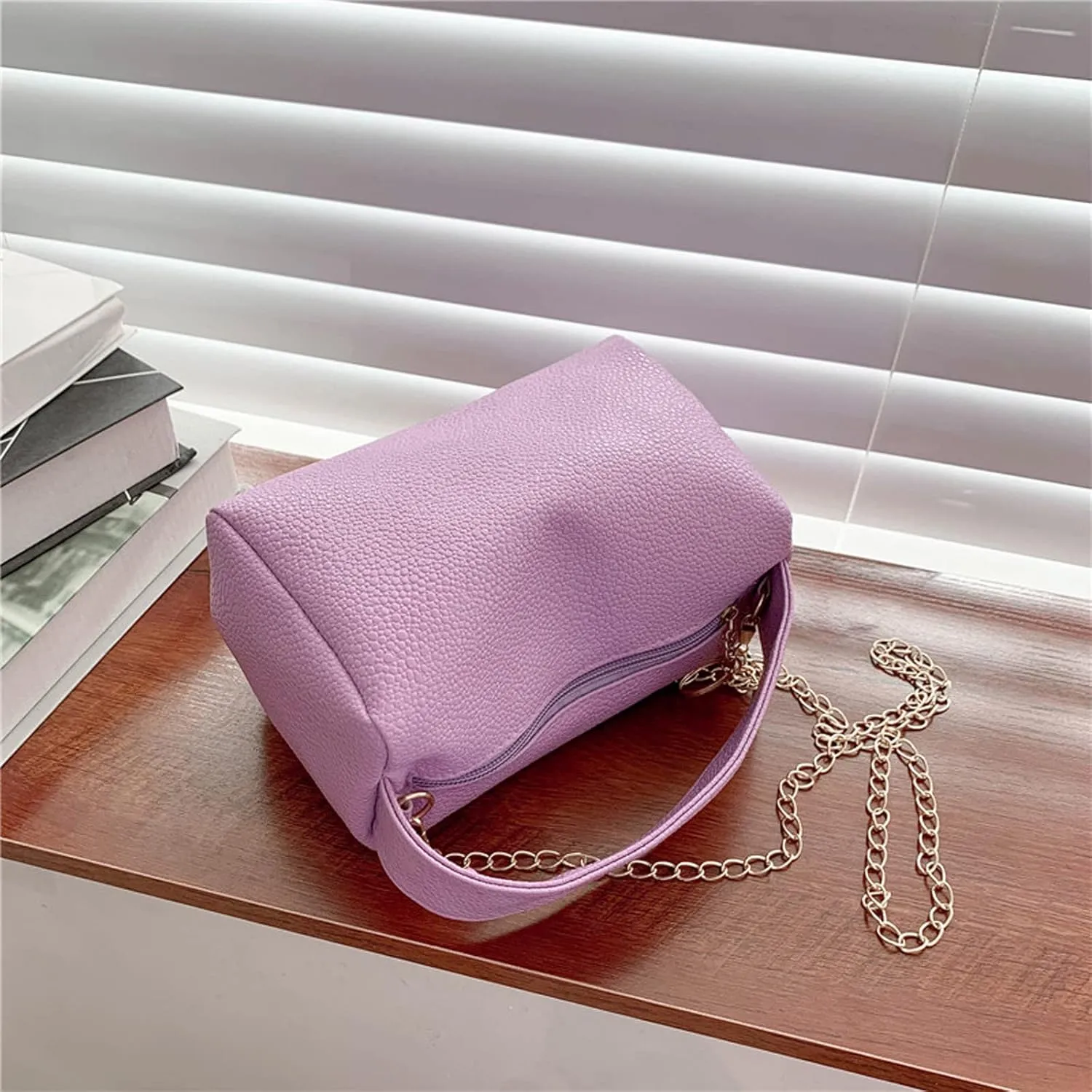 Women's Trendy Purses Vegan Leather Hobo Handbags Trendy Designer Shoulder Bags for Women Womens Shoulder Purse(Purple)