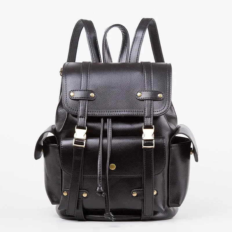 Women’s Vintage PU Leather Fashion Backpack