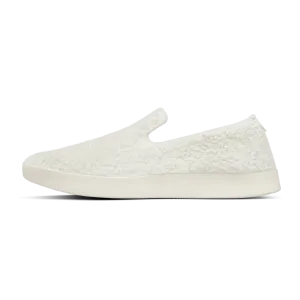 Women's Wool Lounger Fluffs - Natural White (Cream Sole)
