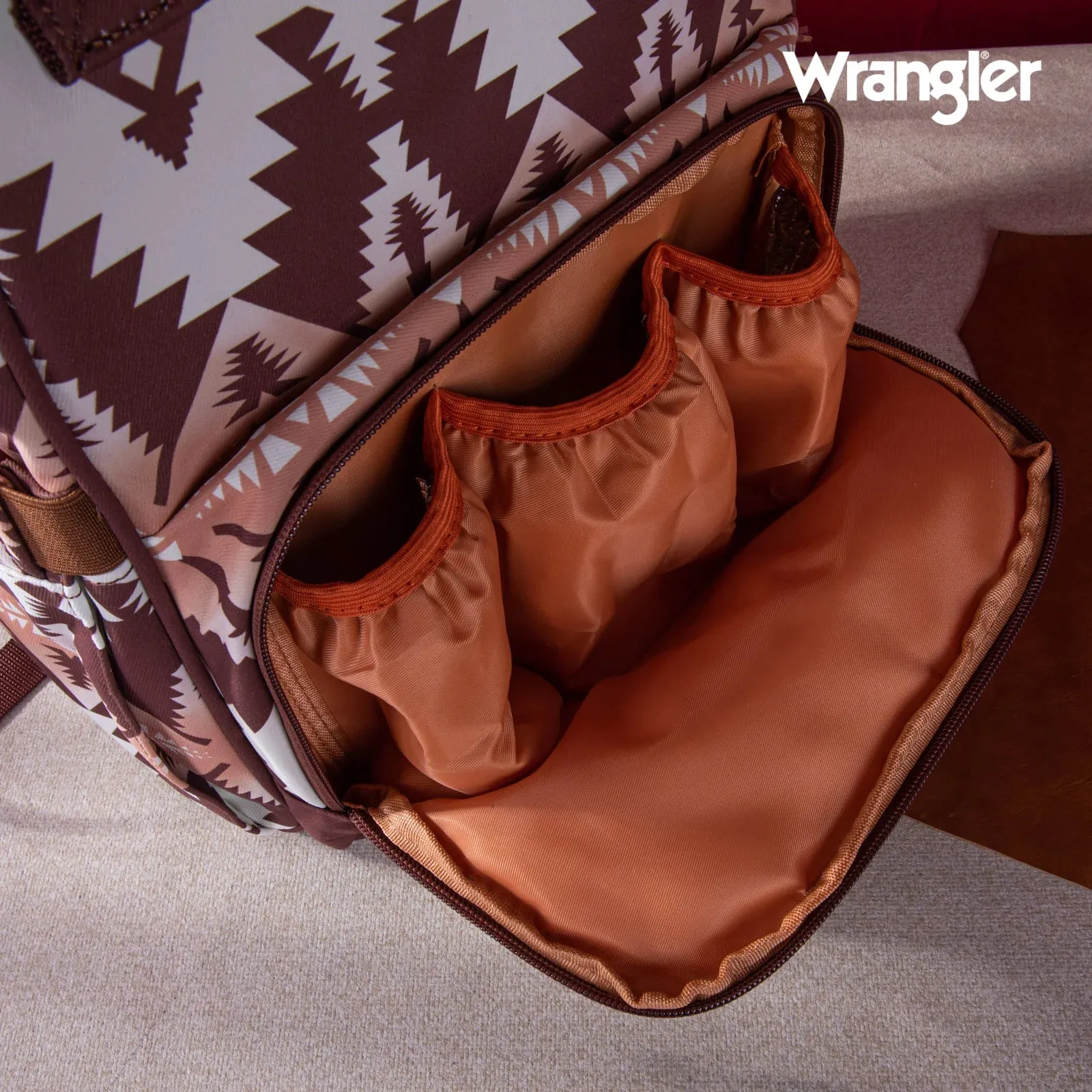 Wrangler Southwestern Pattern Dual Sided Print Multi-Function Backpack