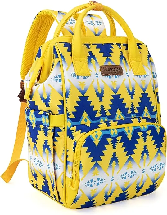 Wrangler Southwestern Pattern Dual Sided Print Multi-Function Backpack