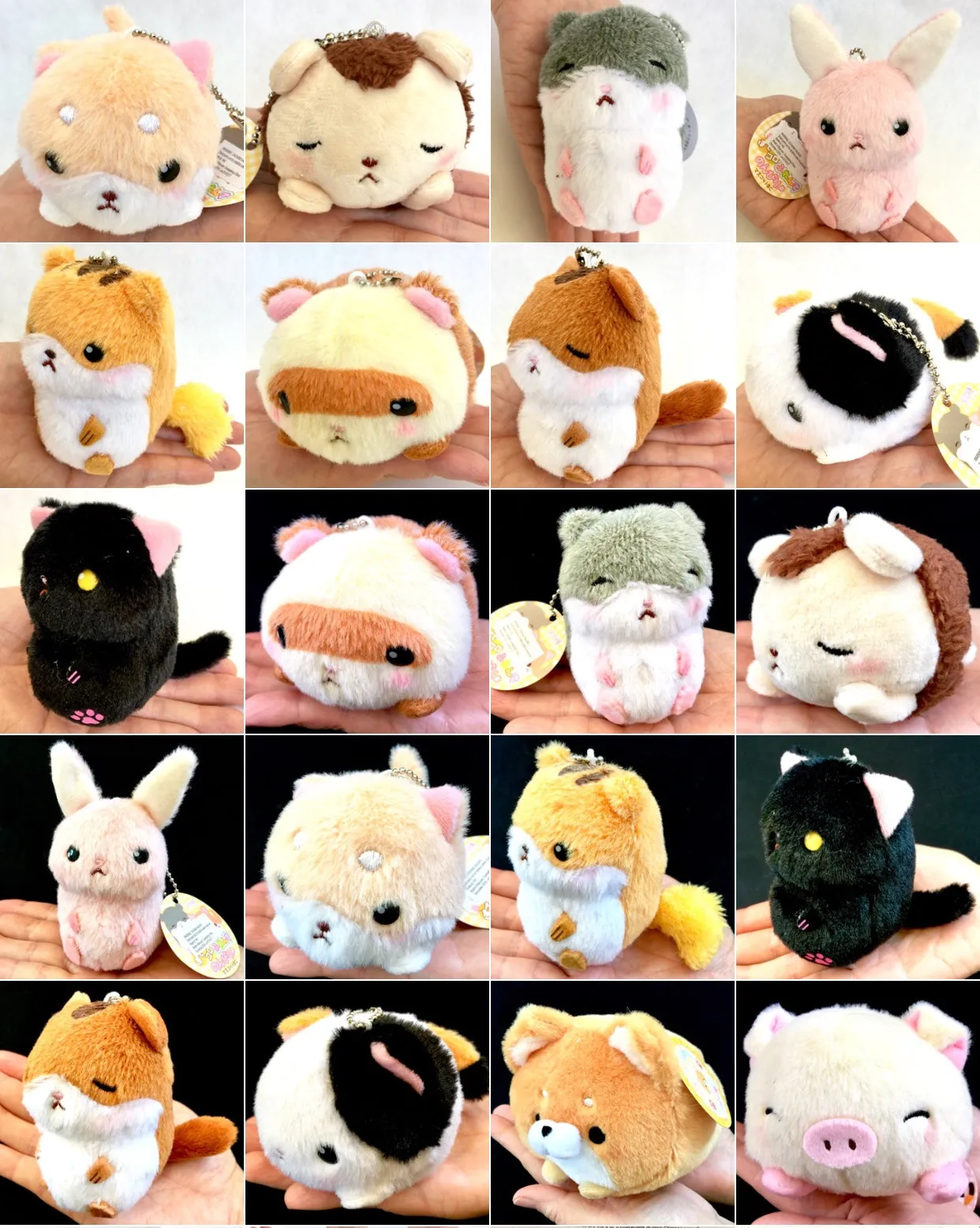 X 63033 Small Kawaii Animal Plush Key Charms-DISCONTINUED