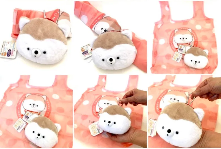 X 63237 Cat & Dog Reusable Eco Bag/Plush-6