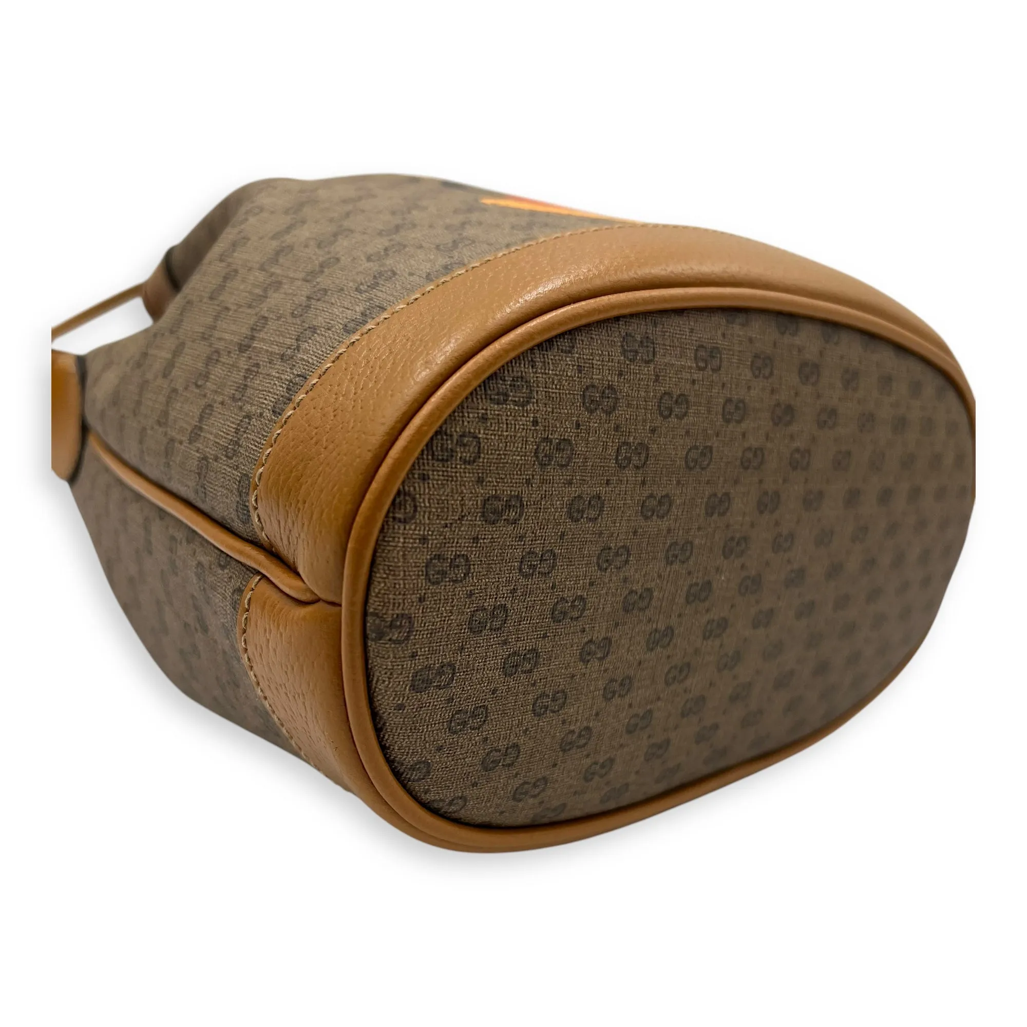 X Disney  Bucket Bag Brown in Coated Canvas, Gold hardware