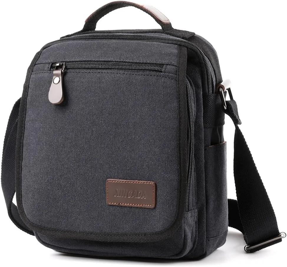 XINCADA Mens Bag Messenger Bag Canvas Shoulder Bags Travel Bag Man Purse Crossbody Bags for Work Business