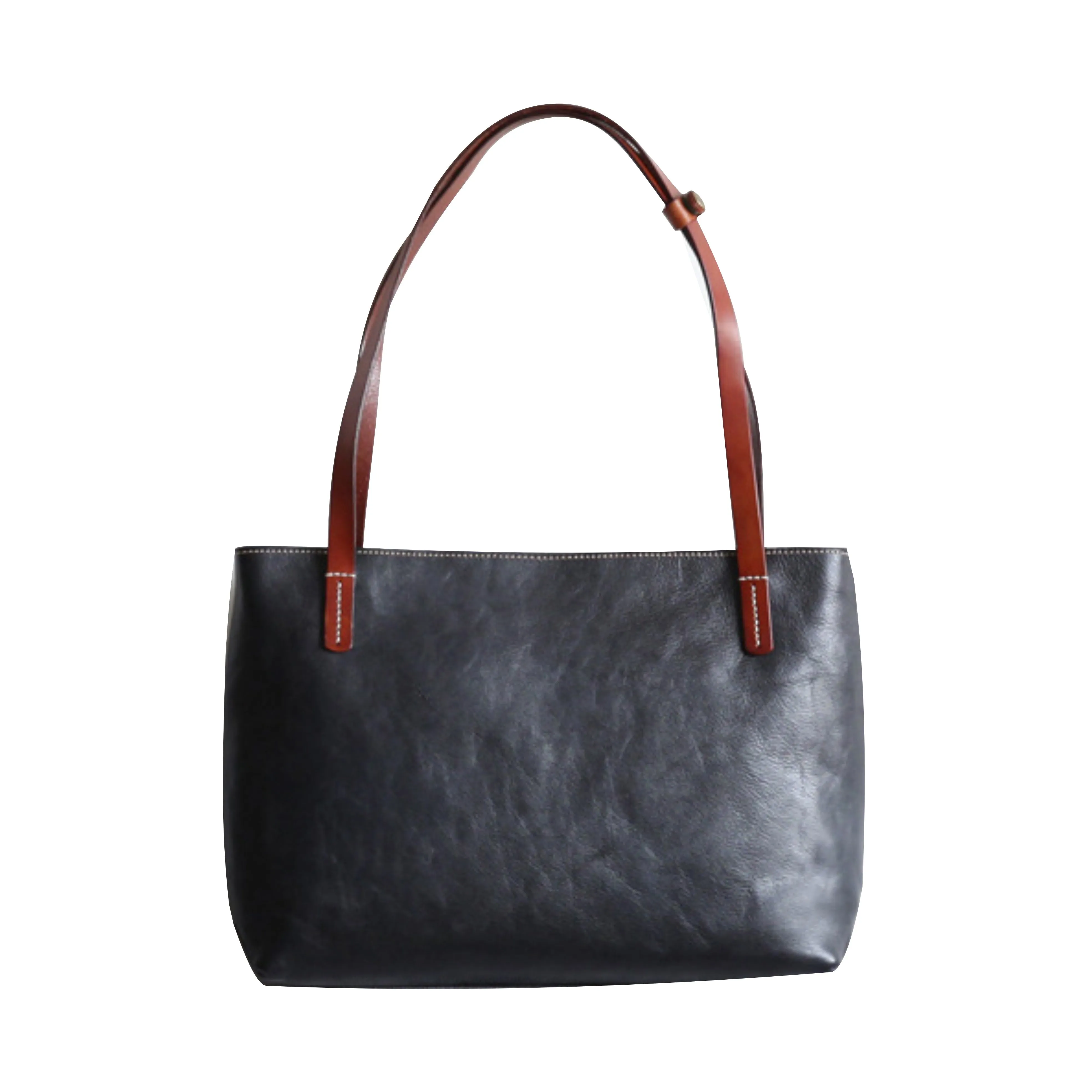 YAAGLE Brief Women Real Leather Contrast Color Handbag Tote YGBR6002