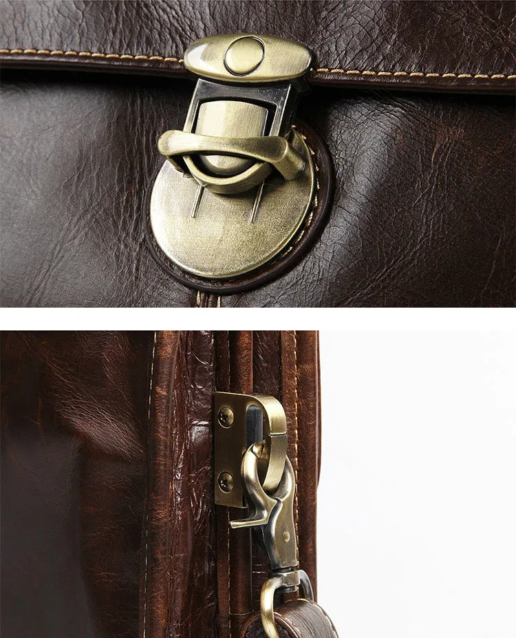 YAAGLE Fashion Real Leather Business Messenger Handbag YG7091