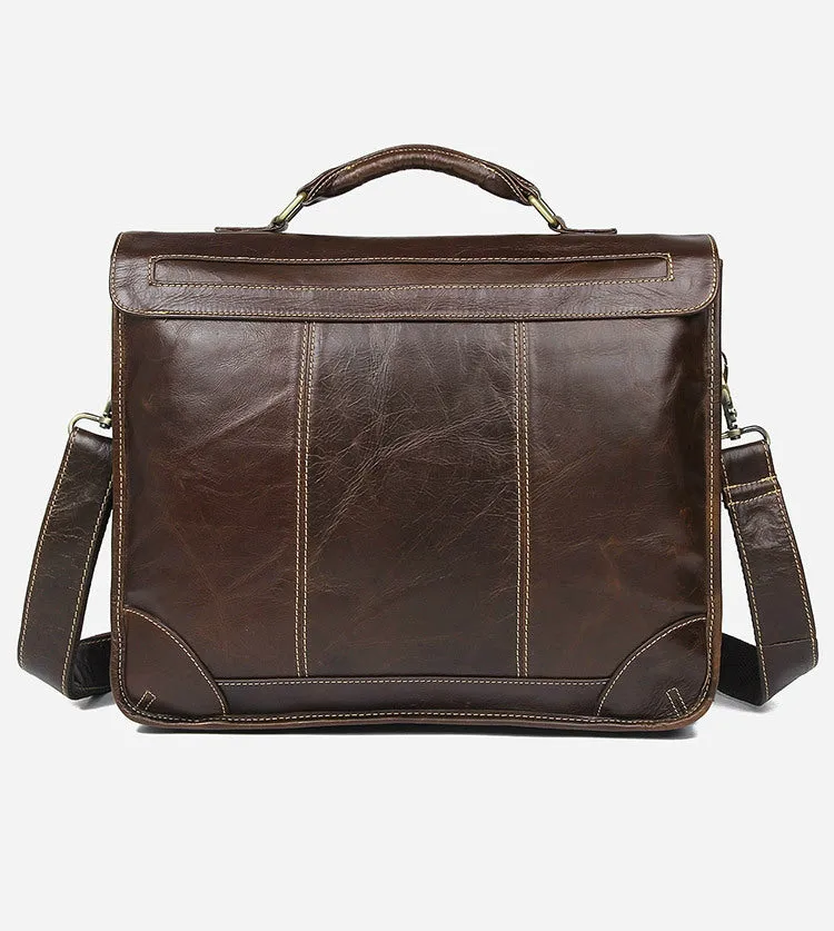 YAAGLE Fashion Real Leather Business Messenger Handbag YG7091
