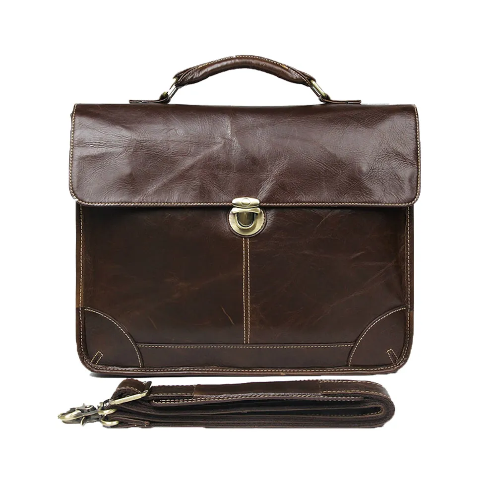 YAAGLE Fashion Real Leather Business Messenger Handbag YG7091