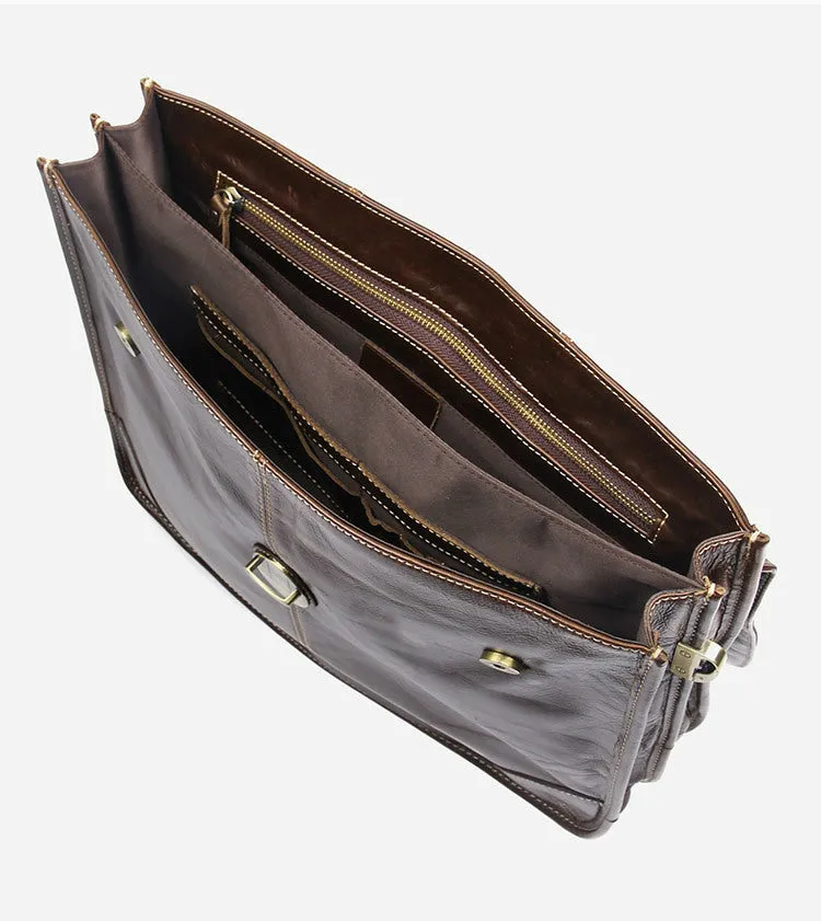 YAAGLE Fashion Real Leather Business Messenger Handbag YG7091