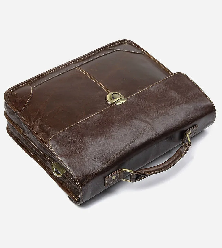 YAAGLE Fashion Real Leather Business Messenger Handbag YG7091