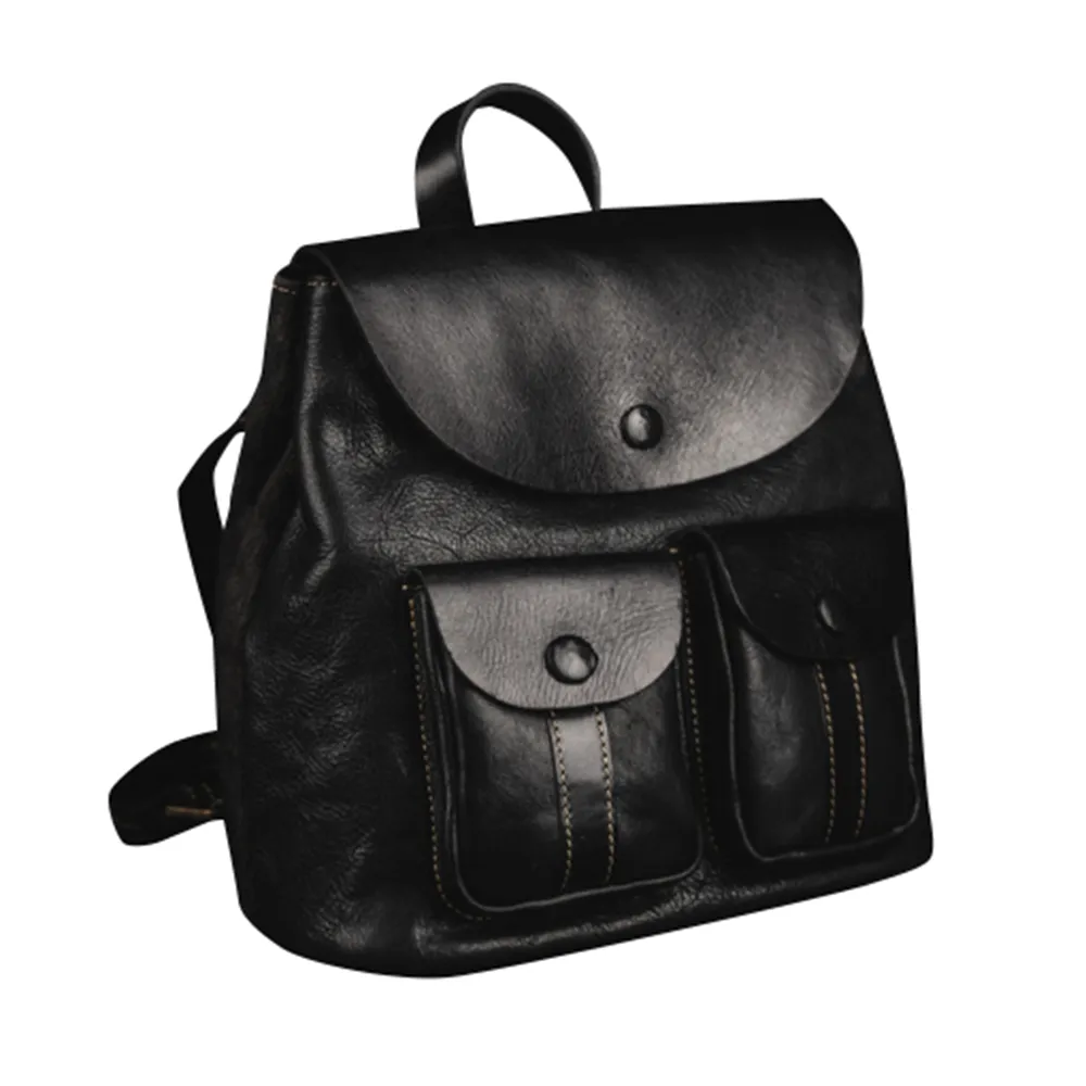 YAAGLE Girls' Personalized Tanned Leather Mini Backpack YGW8221