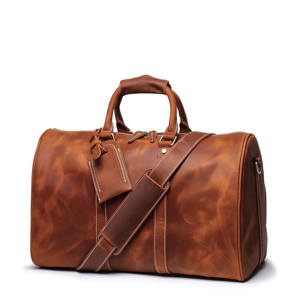 YAAGLE Large Capacity Crazy Horse Leather Luggage Handbag YG9088