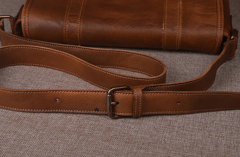 YAAGLE Men's Tanned Leather Business Briefcase Messenger Bag YG9042