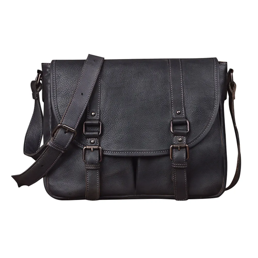 YAAGLE Men's Tanned Leather Business Briefcase Messenger Bag YG9042