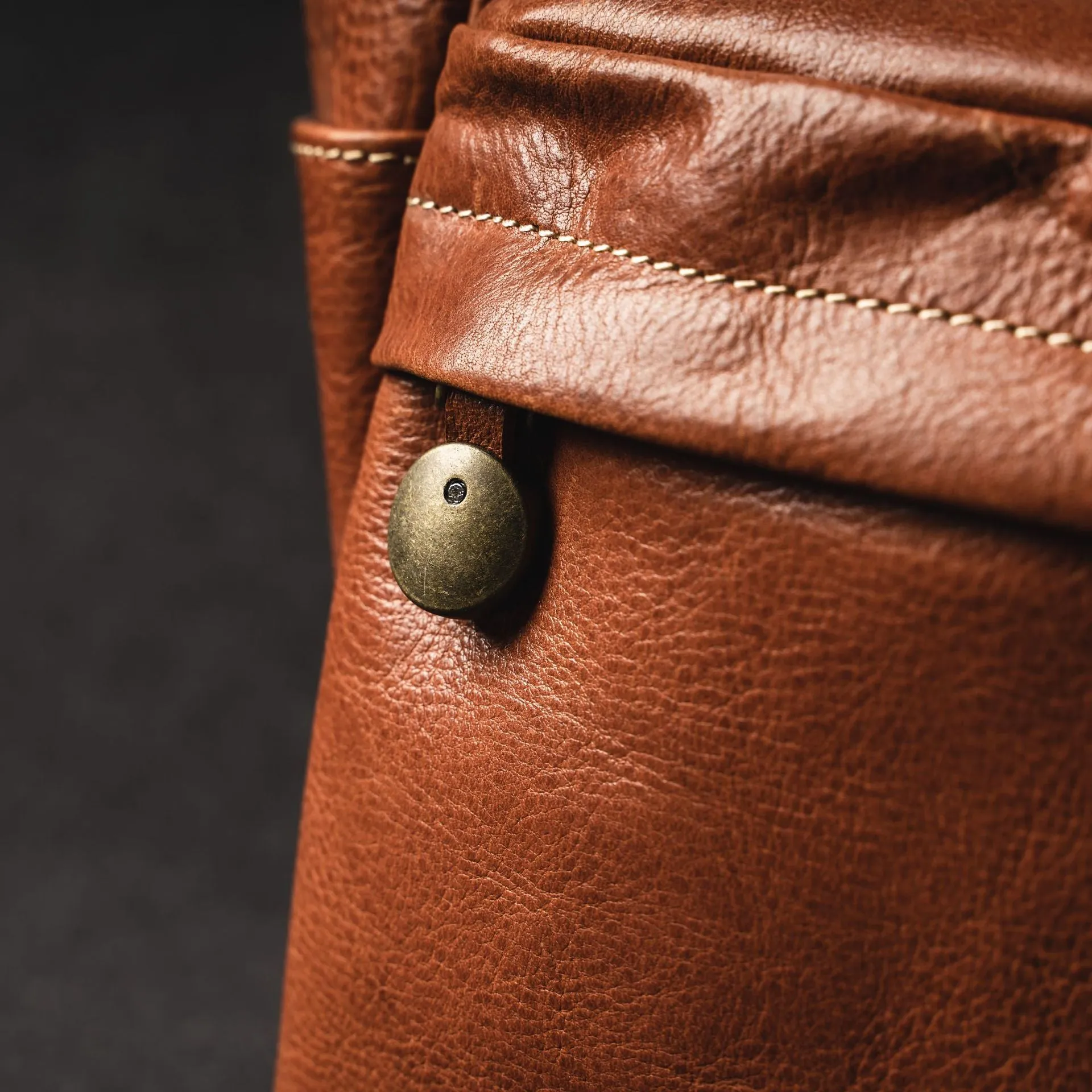 YAAGLE Unisex Vintage Tanned Leather Travel Backpack Tote YGM092