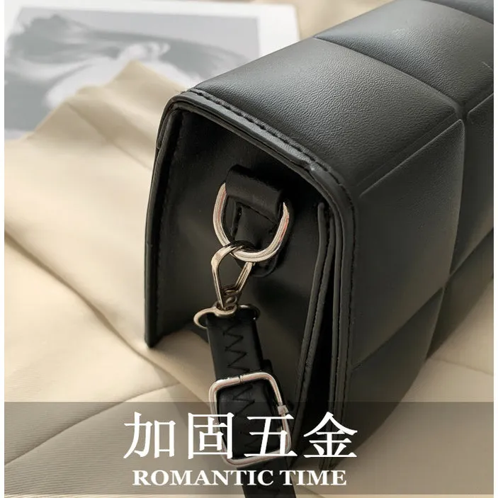 YB Korean PU Leather sling Shoulder fashion Bag On Sale Square Stripe