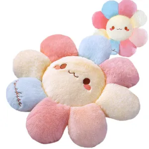 Yeknu Kawaii Flower Plush Pillow
