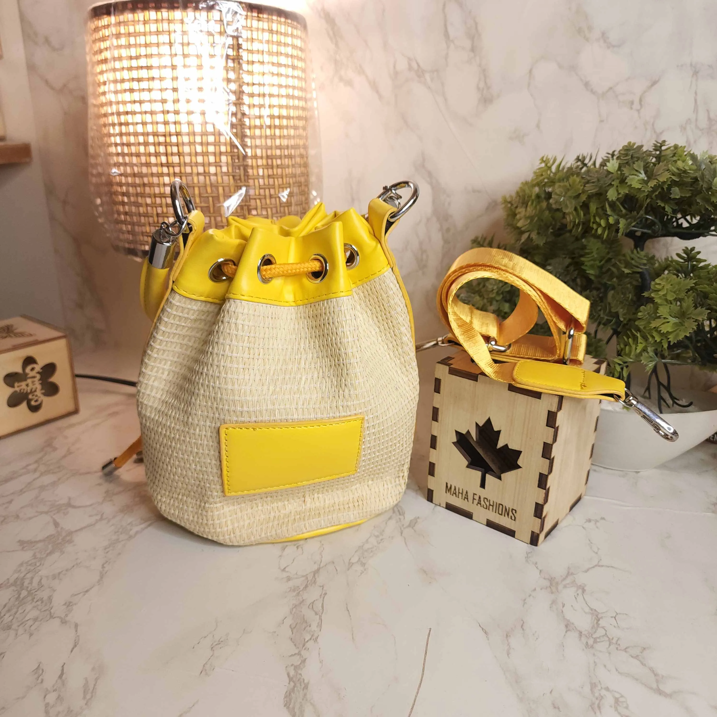 Yellow Bucket Bag