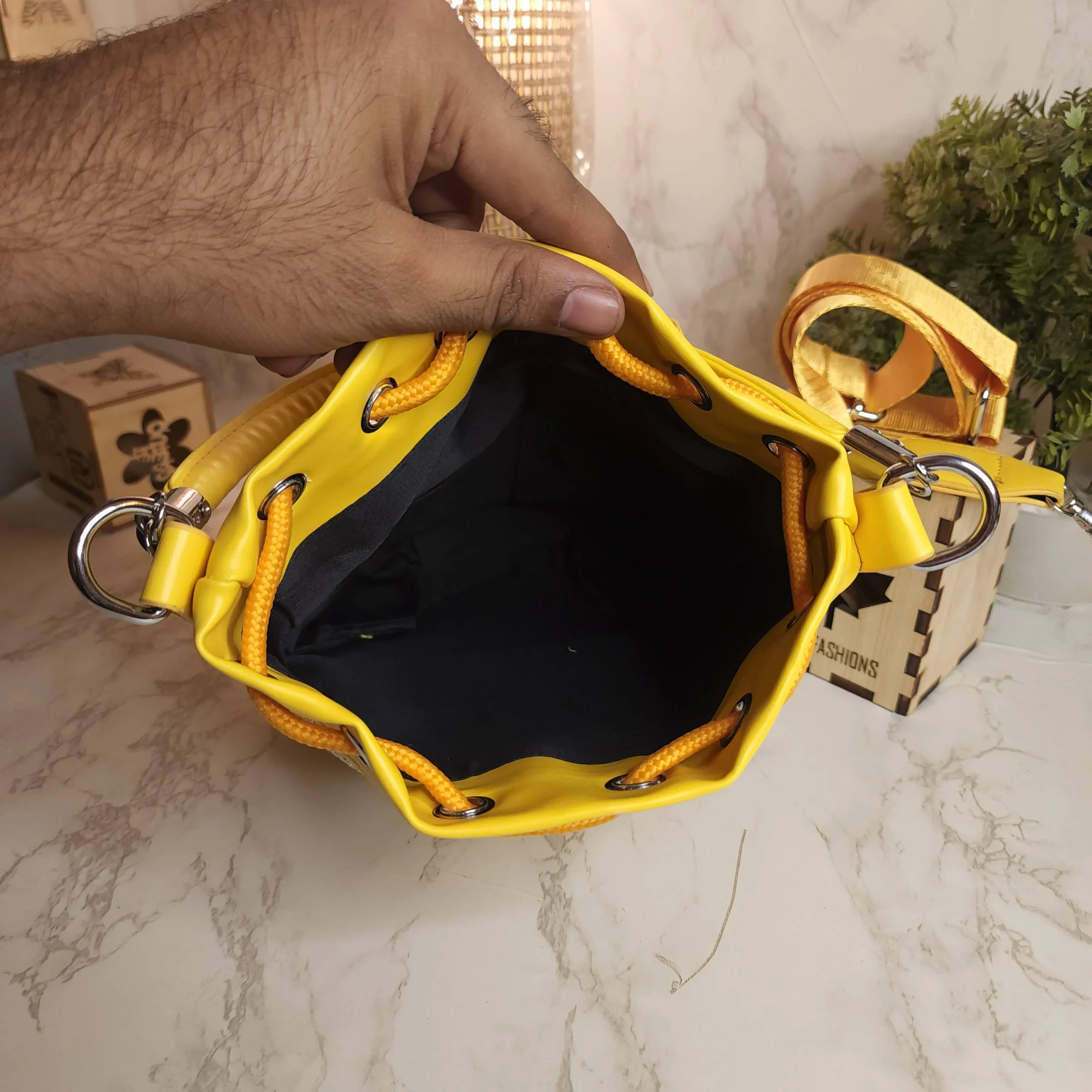 Yellow Bucket Bag