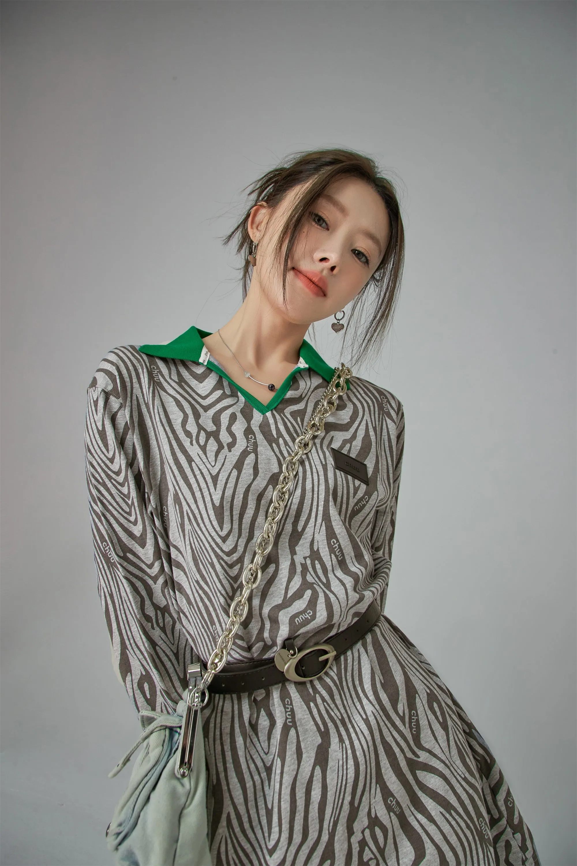 Zebra Print Mini Polo Dress