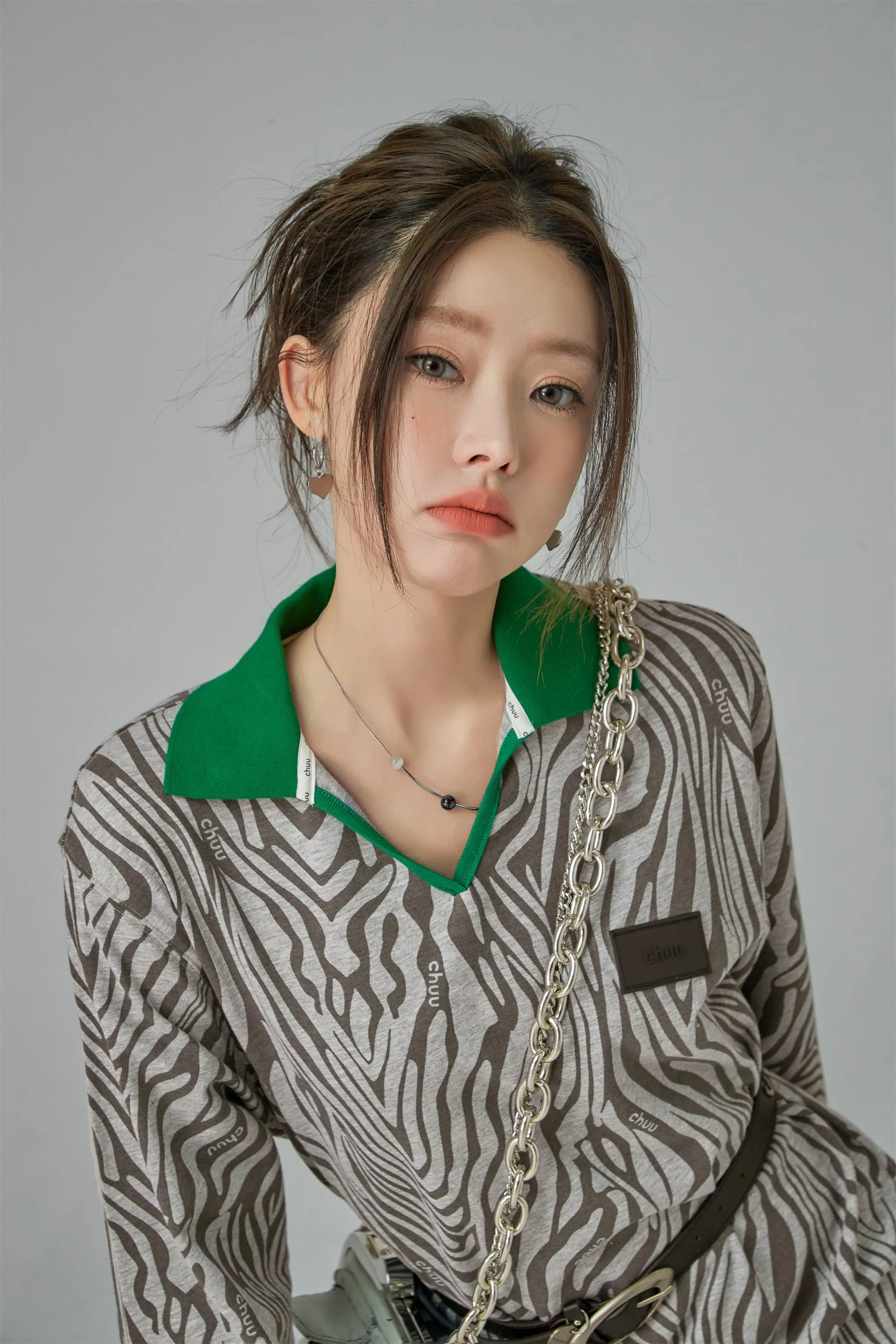 Zebra Print Mini Polo Dress