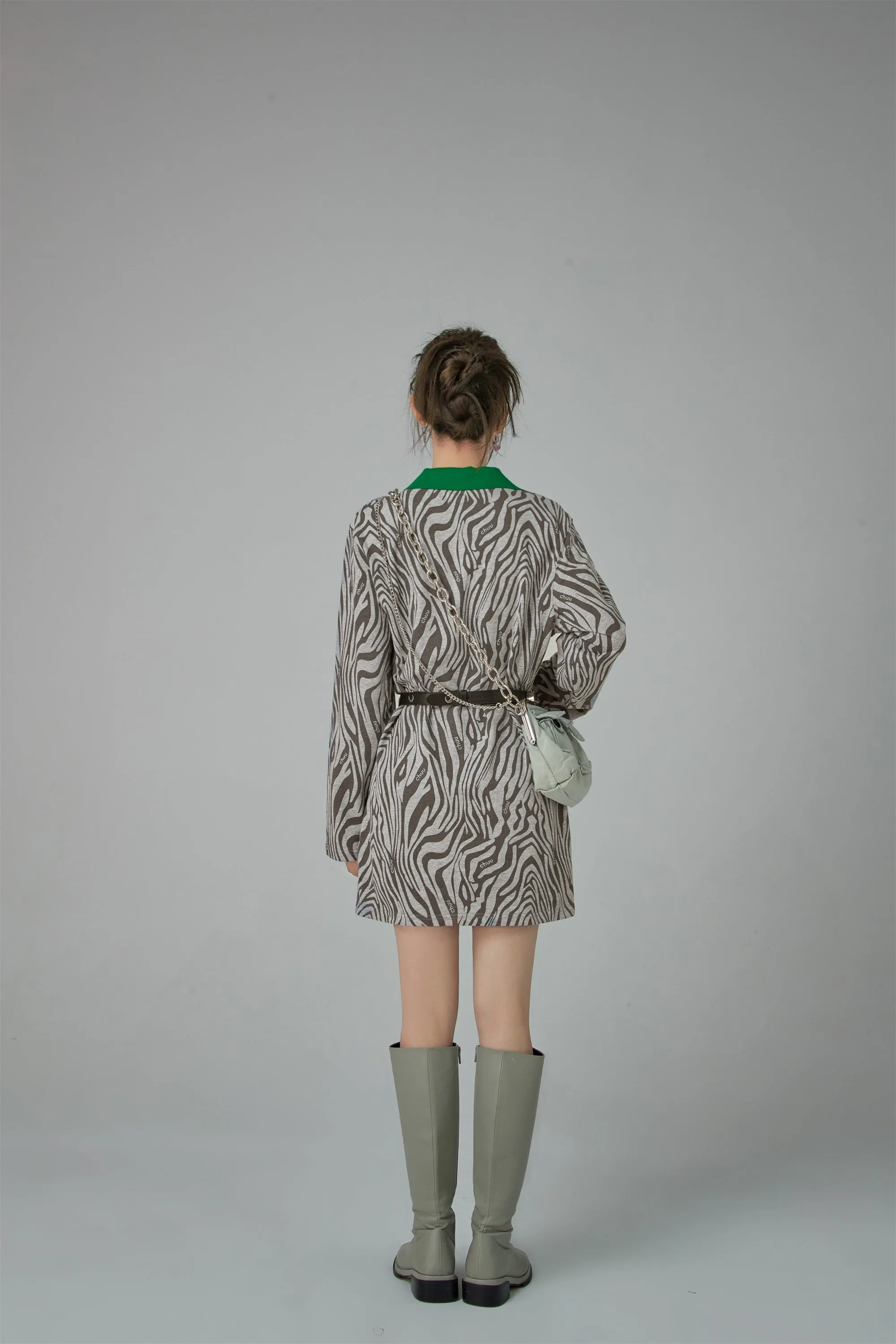 Zebra Print Mini Polo Dress
